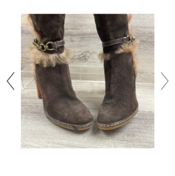 Coach ! Jessica suede and fur over the knee boots - Picture 3 of 4